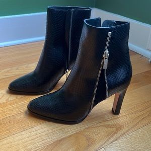 BRAND NEW NEVER WORN black leather booties! Sexy and versatile